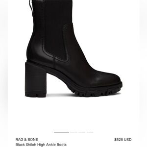 COPY - RAG & BONE
Black Shiloh High Ankle Boots Size 35